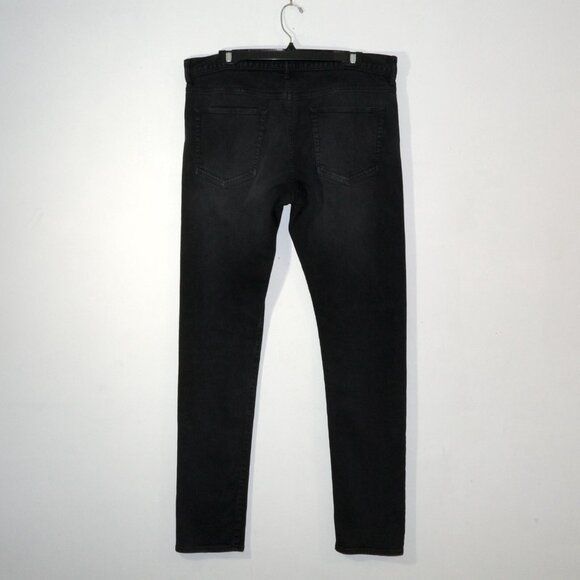 John Elliott Slim Fit Stretch Denim Jeans Faded Black Carbon Mens 34-36 $605 RRP - Picture 2 of 15